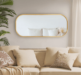 Gharaana Mirrors Capsule Metal Wall Mirror